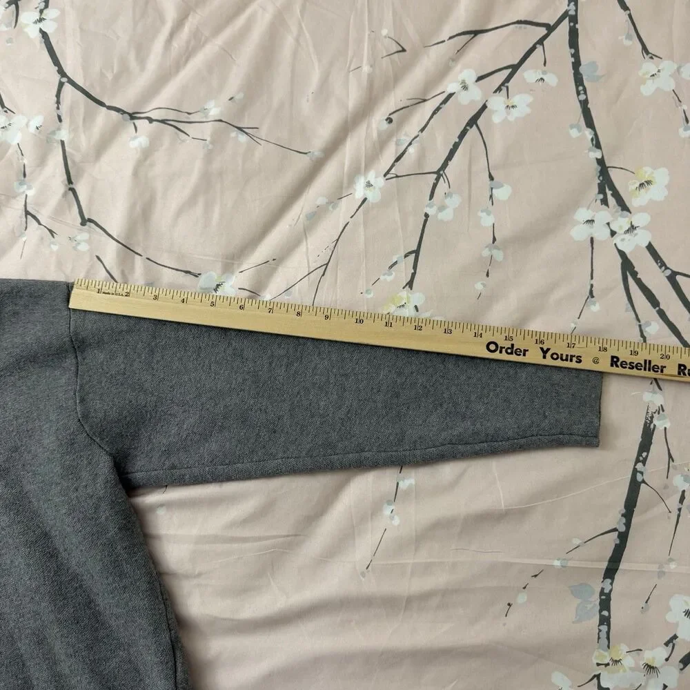 Quince Sweater Womens‎ Small Heather Gray Eco-Knit Milano Stitch Mock Neck